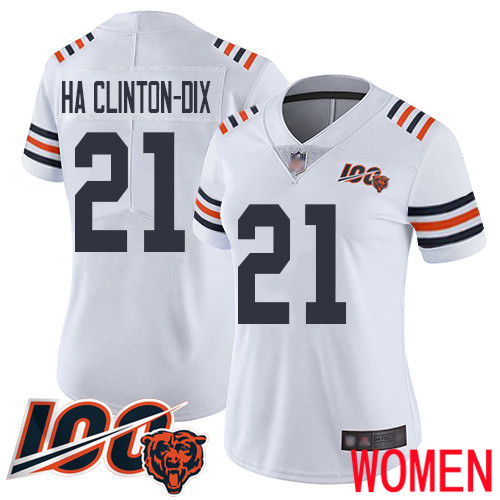 Chicago Bears Limited White Women Ha Ha Clinton-Dix Jersey NFL Football #21 100th Season